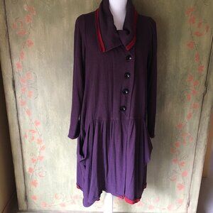Alembika Augergine Coat Size 2 (Medium)